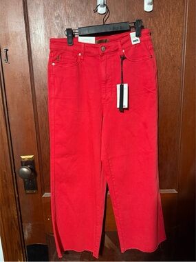 Judy Blue High Waisted Cropped Wide Leg Jean